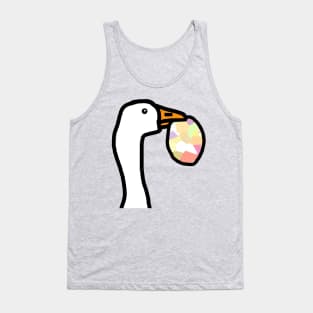 Portrait of a Goose Stealing an Easter Egg Tank Top